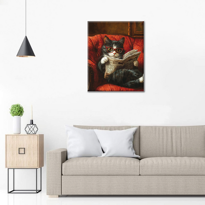 Gato Leyendo - Pintar por Números