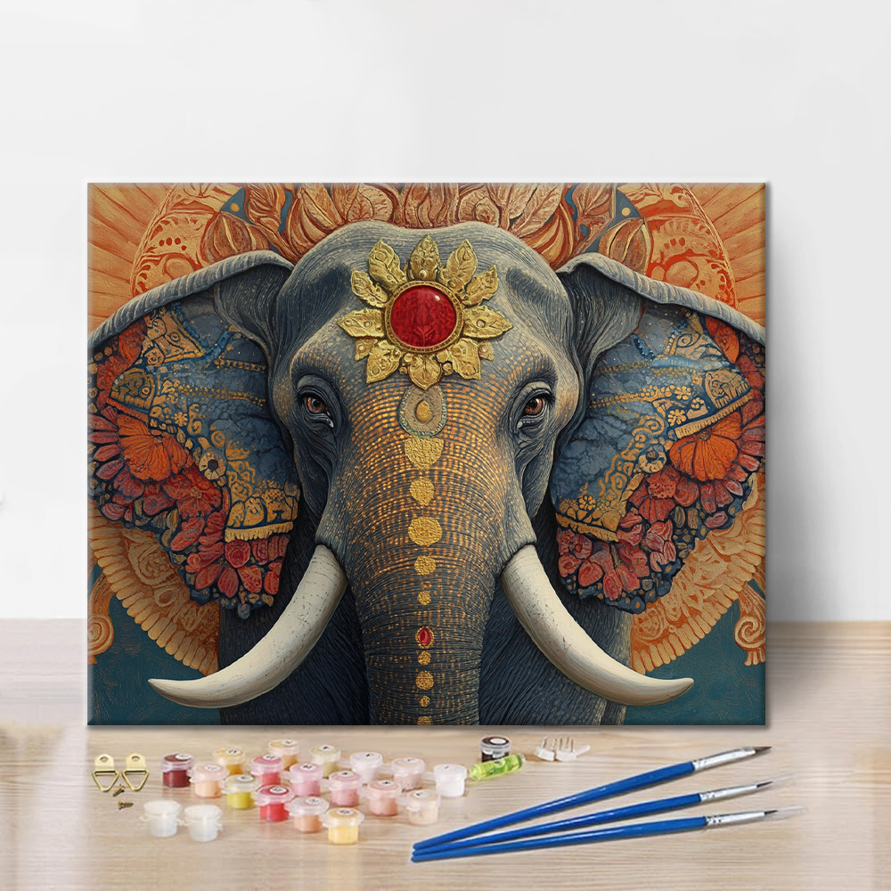 Elefante Sagrado - Pintar por Números