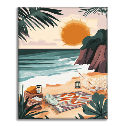 Playa Secreta - Pintar por Números