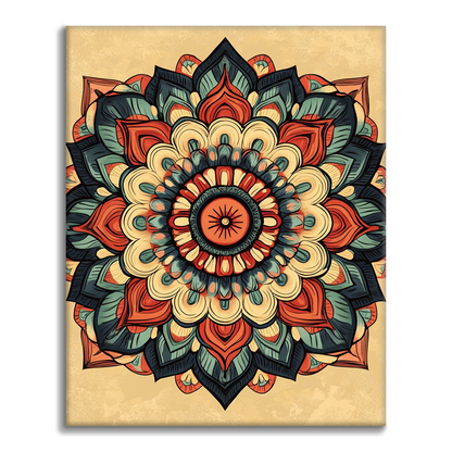 Mandala Radiante - Pintar por Números