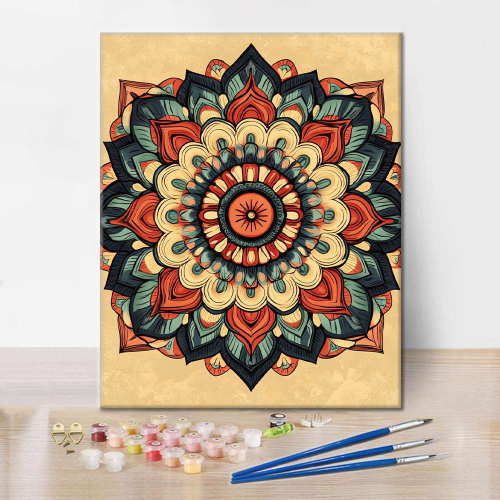 Mandala Radiante - Pintar por Números
