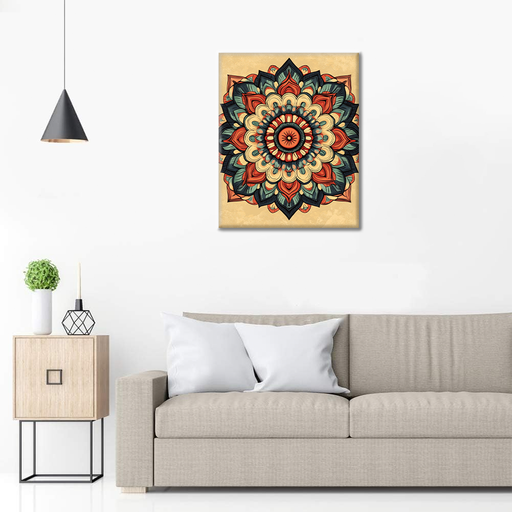 Mandala Radiante - Pintar por Números