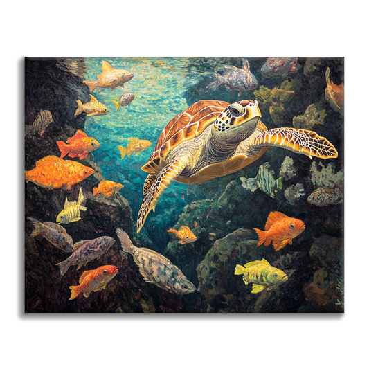 Tortugas y Peces - Pintar por Números