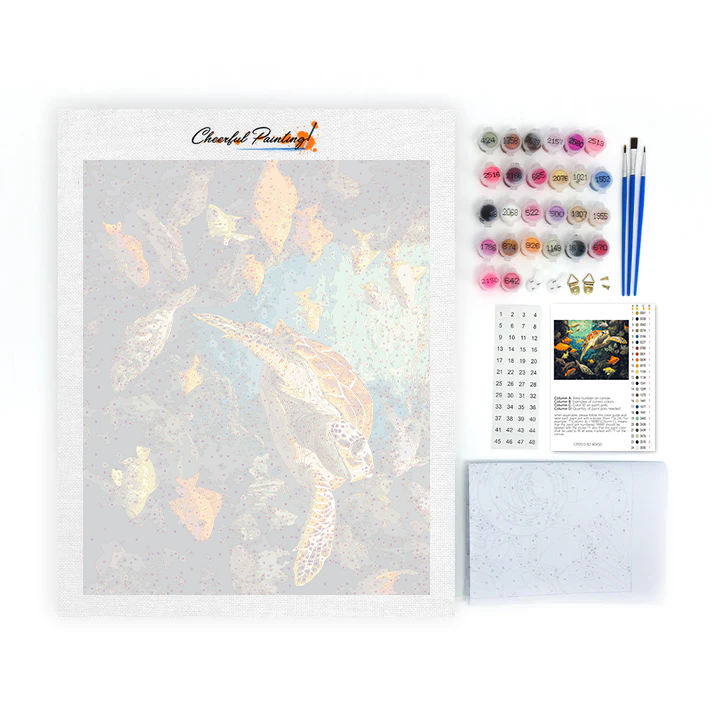 Tortugas y Peces - Pintar por Números
