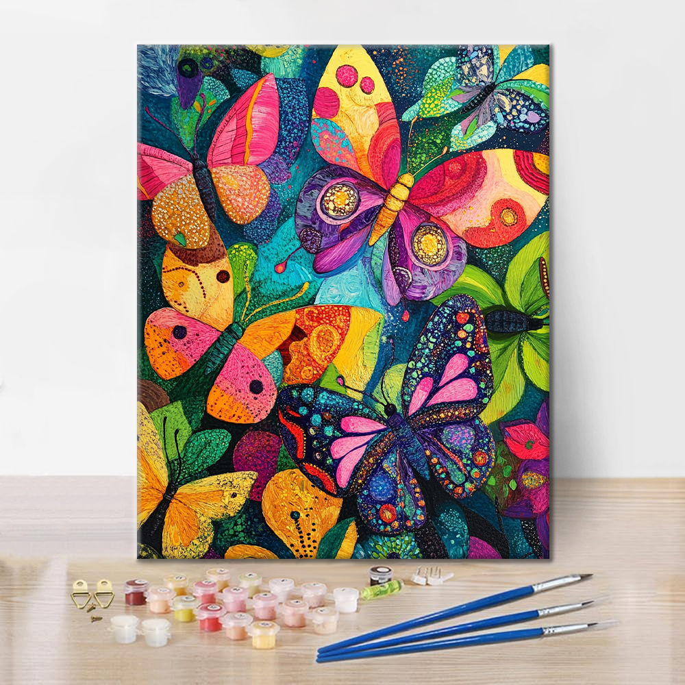 Mariposas Vibrantes - Pintar por Números