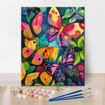 Mariposas Vibrantes - Pintar por Números