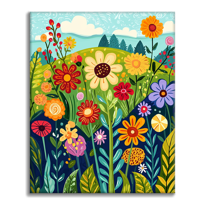 Flores Silvestres en la Naturaleza - Pintar por Números