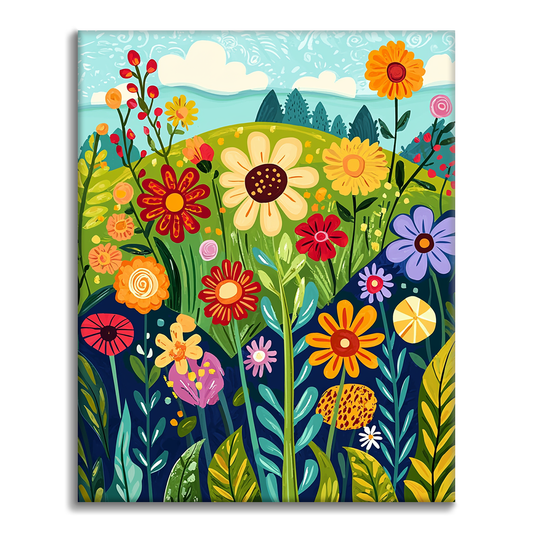 Flores Silvestres en la Naturaleza - Pintar por Números