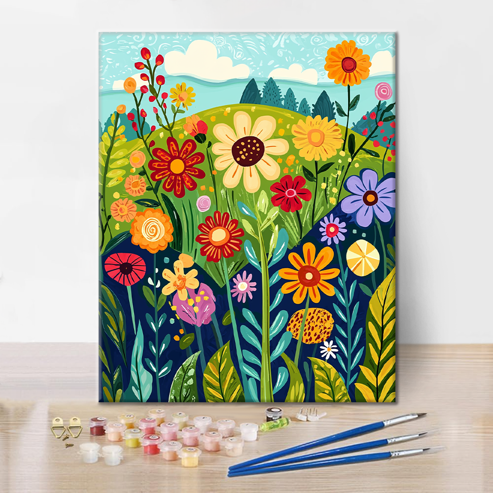 Flores Silvestres en la Naturaleza - Pintar por Números