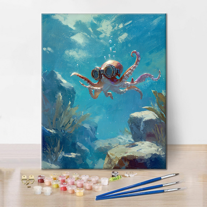 Pulpo aventurero - Pintar por números