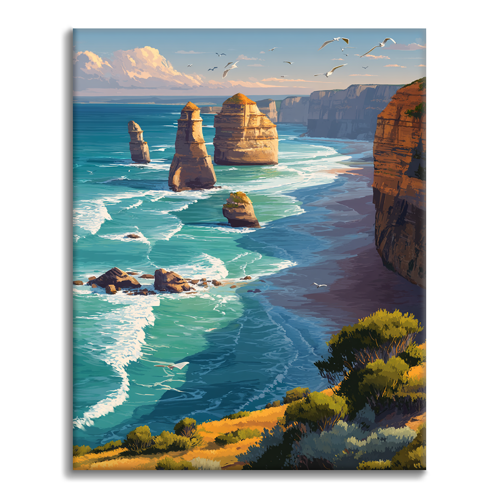 La Roca de los Doce Apóstoles - Pintar por números