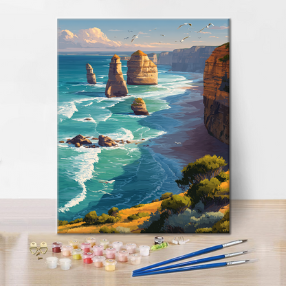 La Roca de los Doce Apóstoles - Pintar por números