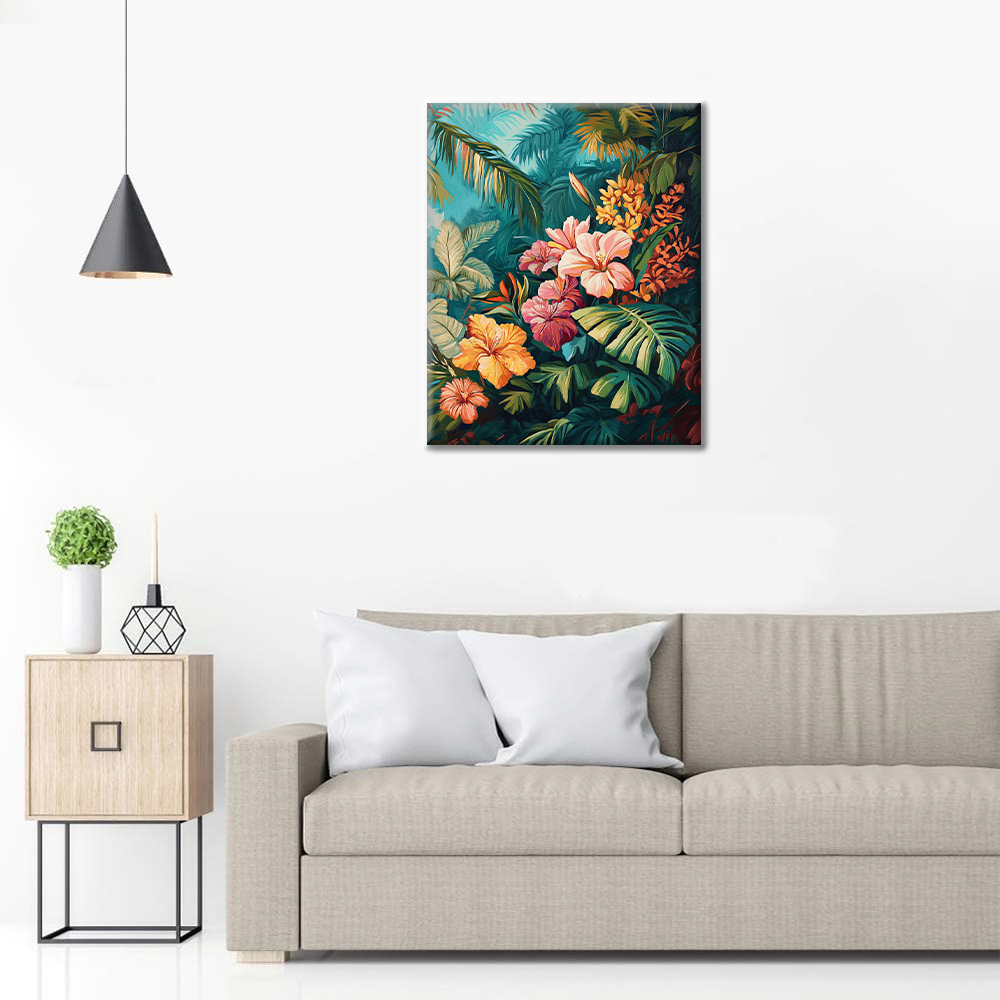 Floración tropical - Pintar por números