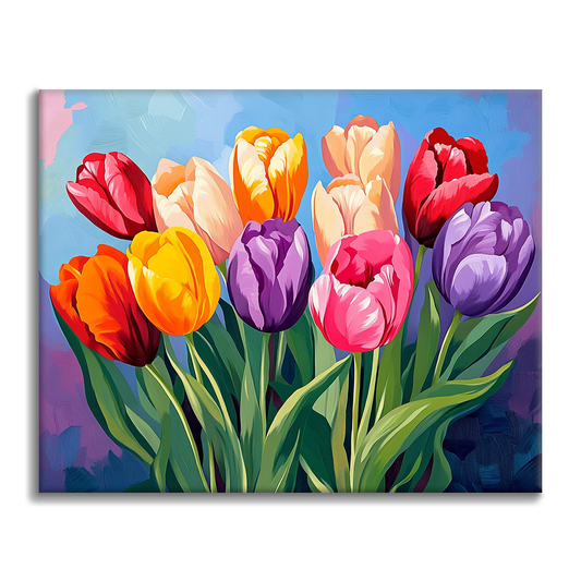 Tulipanes - Pintar por números