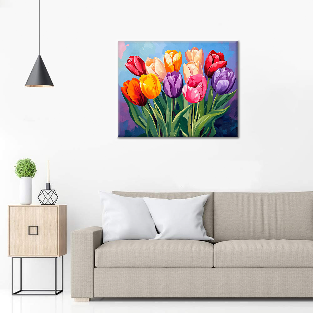 Tulipanes - Pintar por números