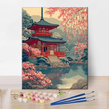 Puerta del Santuario Chidori - Pintar por números