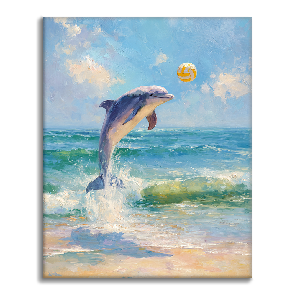 Voleibol de delfines - Pintar por números