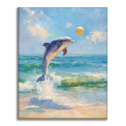 Voleibol de delfines - Pintar por números