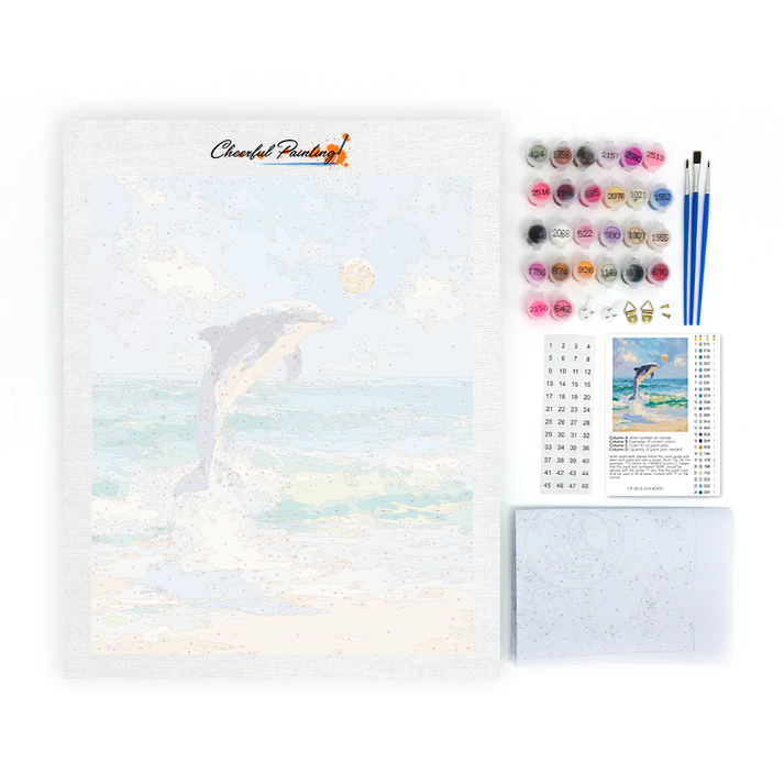 Voleibol de delfines - Pintar por números