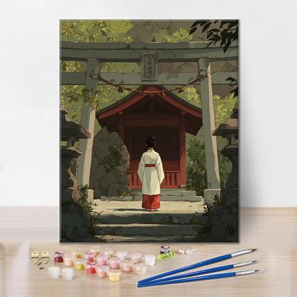 De cara al Torii - Pintar por números