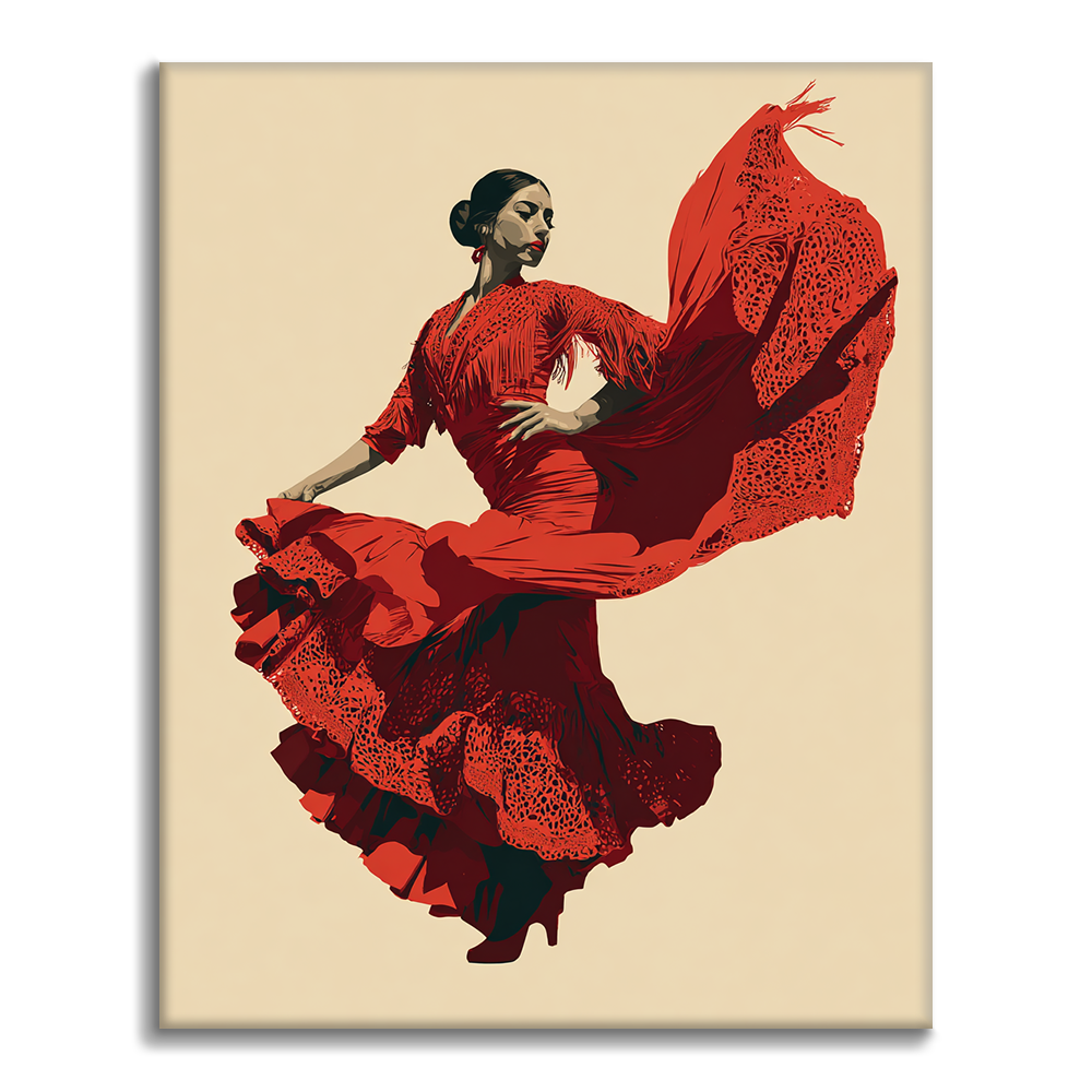 Bailaora de flamenco - Pintar por números