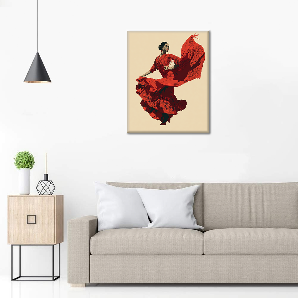 Bailaora de flamenco - Pintar por números