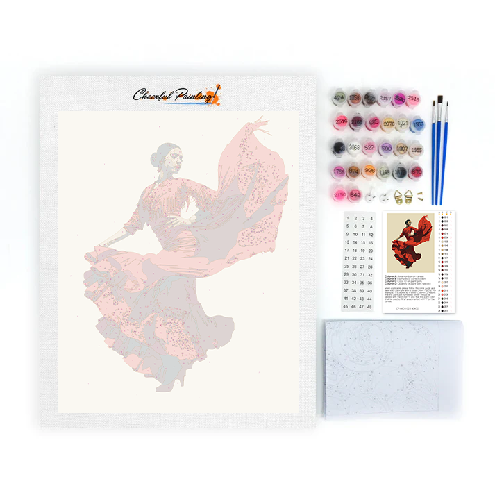 Bailaora de flamenco - Pintar por números