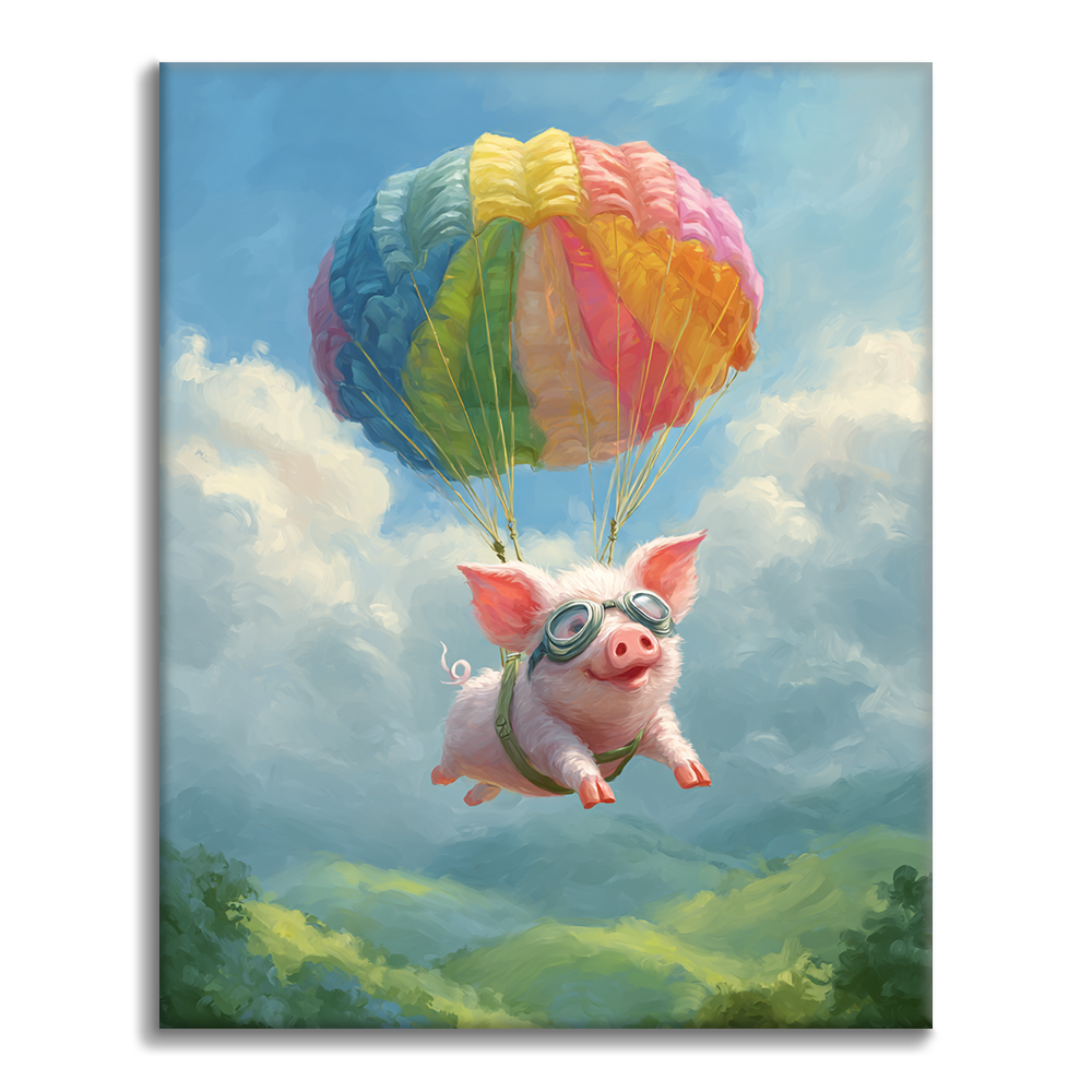 Cerdo Volador - Pintar por números