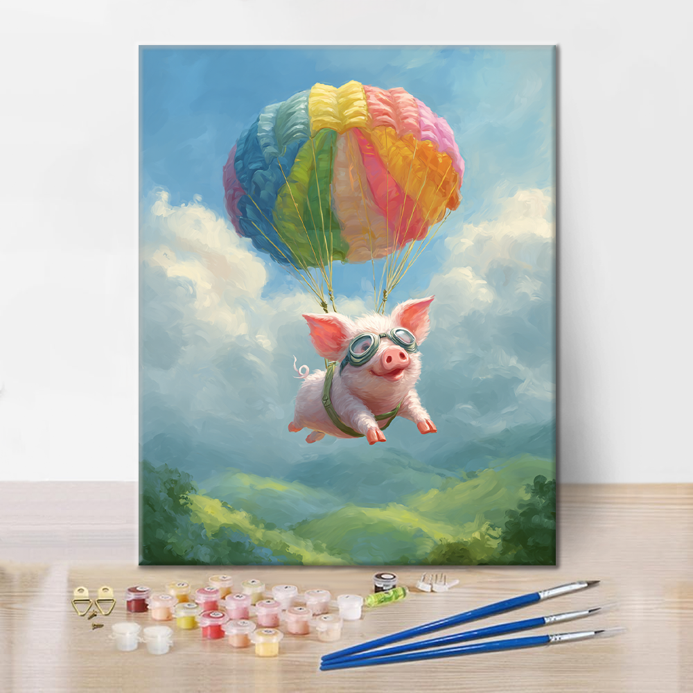 Cerdo Volador - Pintar por números