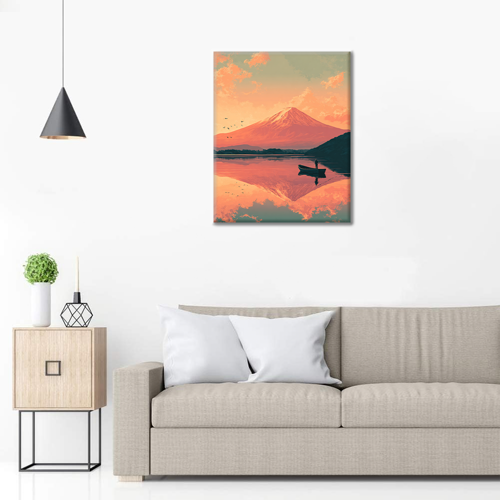 Crepúsculo en Fujisan - Pintar por números