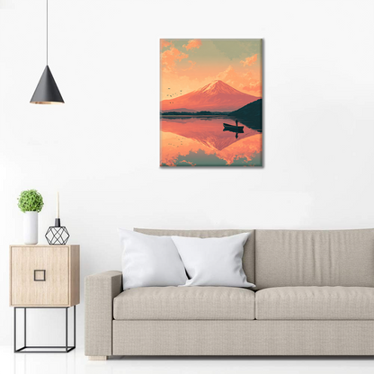 Crepúsculo en Fujisan - Pintar por números