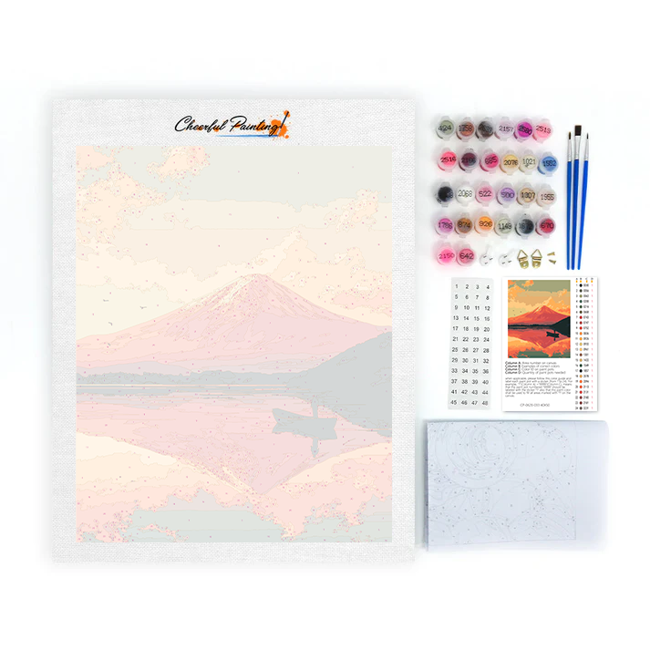 Crepúsculo en Fujisan - Pintar por números