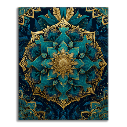 Mandala de vidrio - Pintar por números