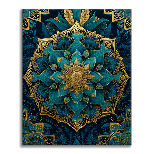 Mandala de vidrio - Pintar por números