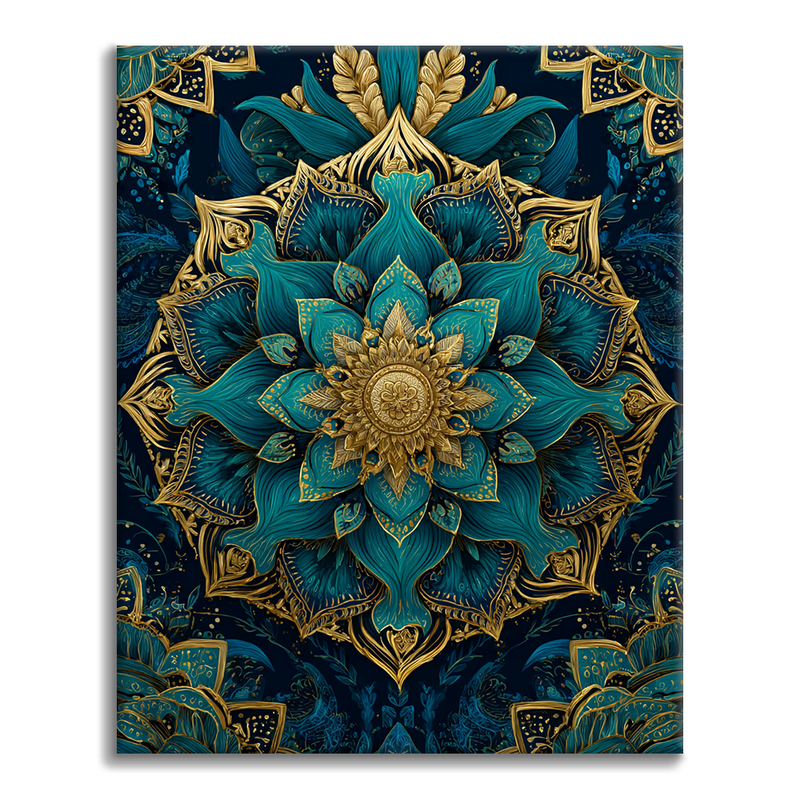 Mandala de vidrio - Pintar por números