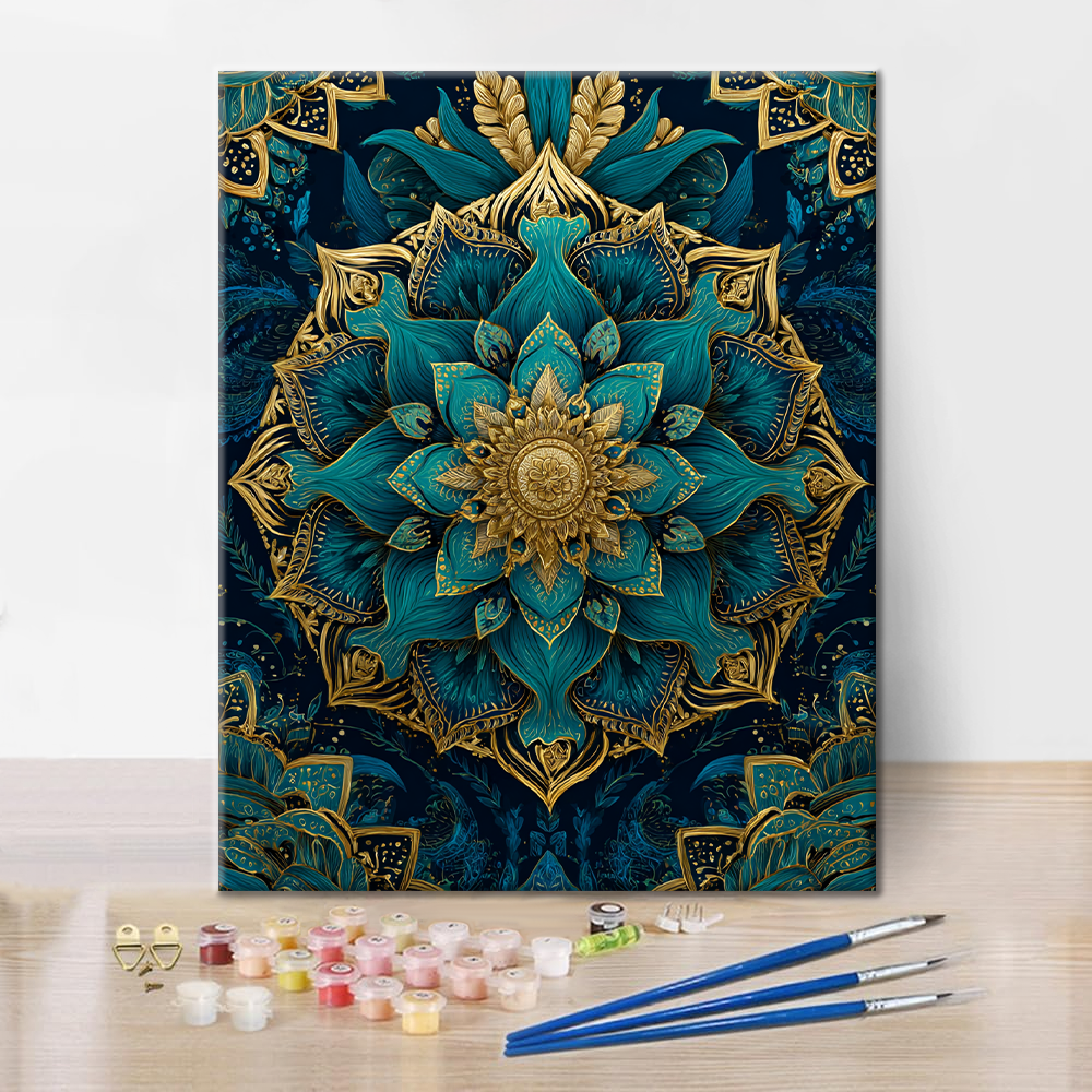 Mandala de vidrio - Pintar por números