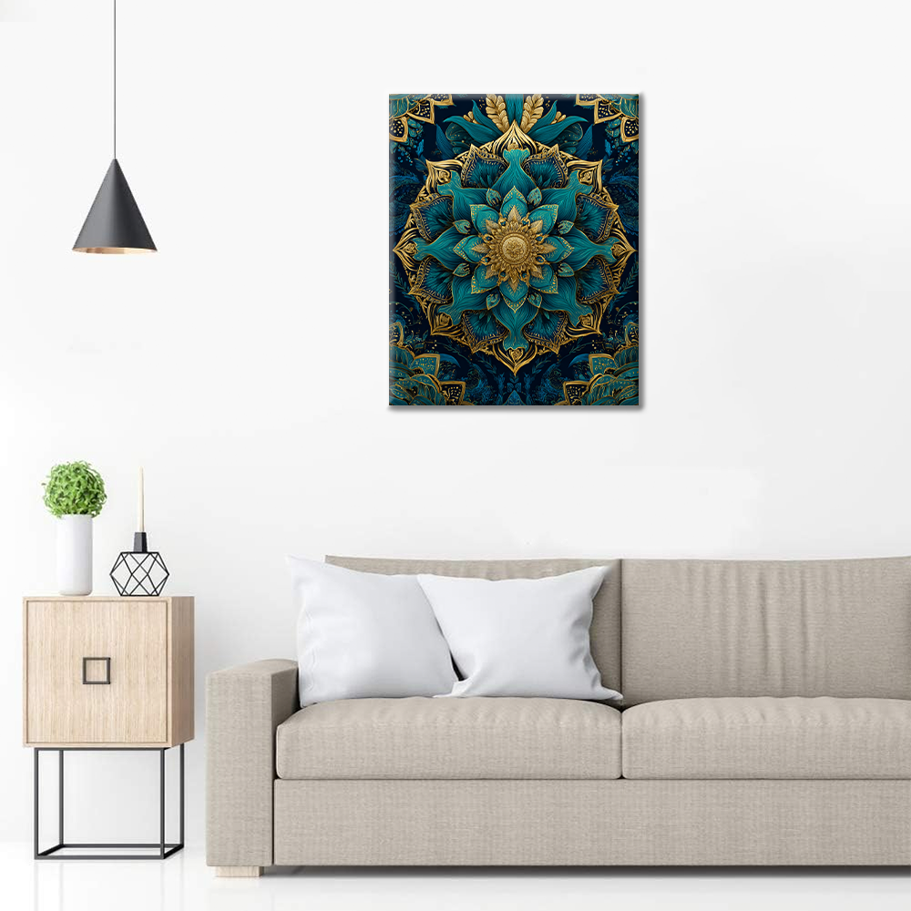 Mandala de vidrio - Pintar por números