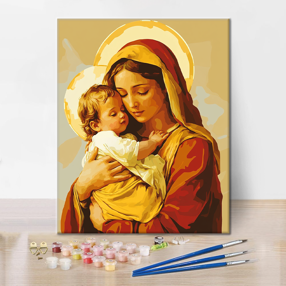 Abrazo Santo - Pintar por números