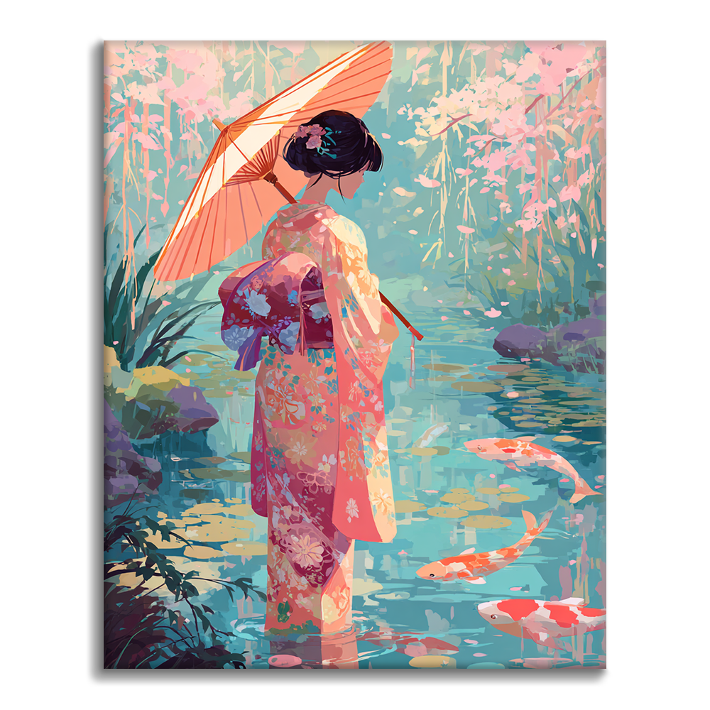 Reflejos de Koi - Pintar por números