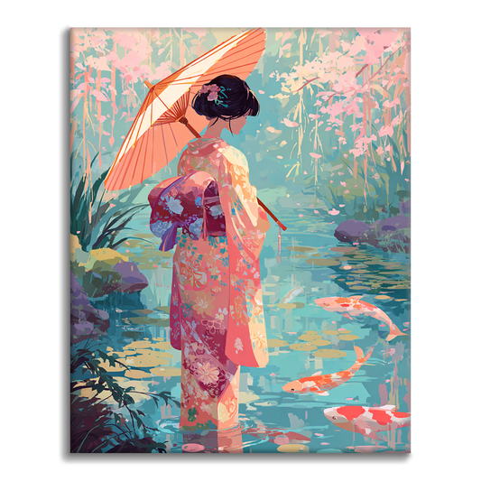 Reflejos de Koi - Pintar por números