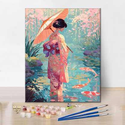Reflejos de Koi - Pintar por números