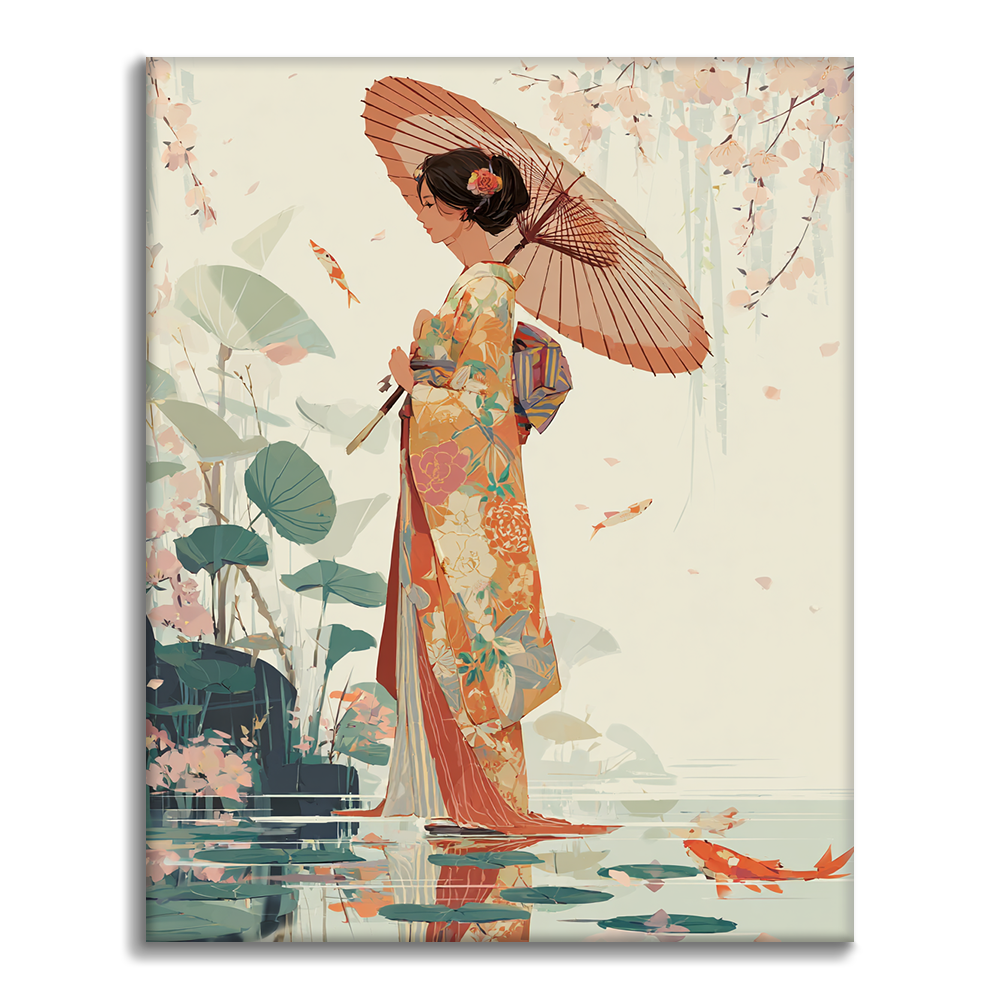 Invitación de Koi - Pintar por números
