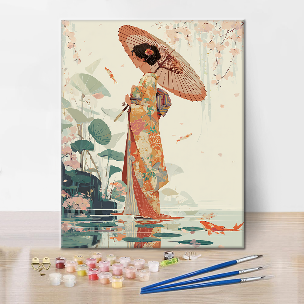 Invitación de Koi - Pintar por números