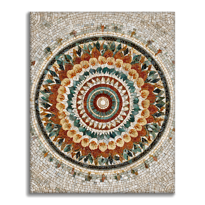 Mandala de colores en capas - Pintar por números