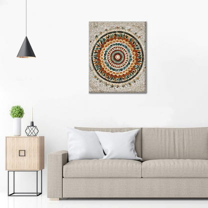 Mandala de colores en capas - Pintar por números