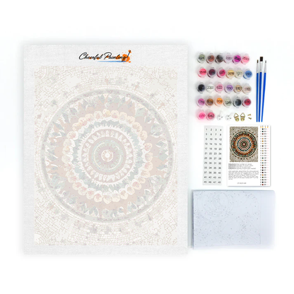 Mandala de colores en capas - Pintar por números