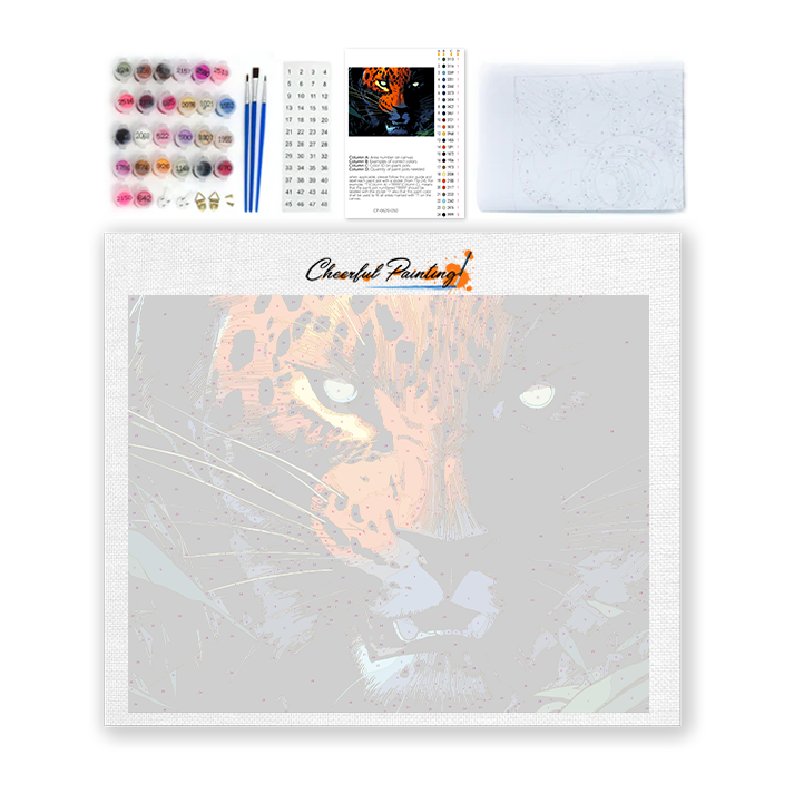 leopardo - Pintar por números