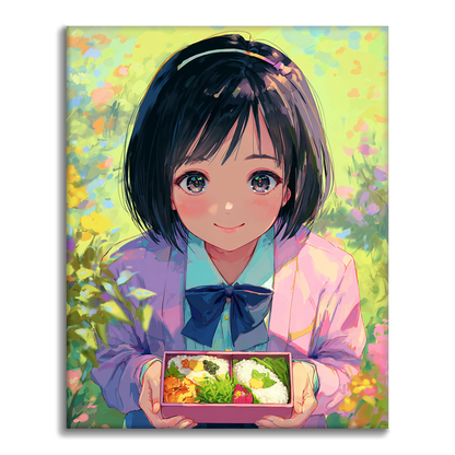 Sonrisa en la hora del almuerzo - Pintar por números