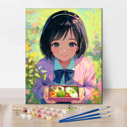 Sonrisa en la hora del almuerzo - Pintar por números