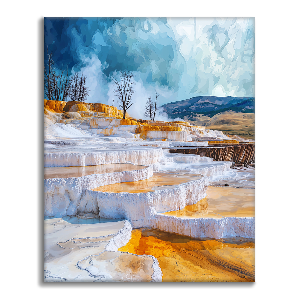 Terrazas de Mammoth Hot Springs - Pintar por números